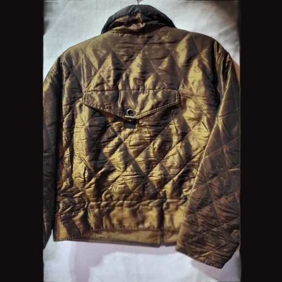 Current Seen gold/bronze quilt jacket size Large - Picture 2 of 5
